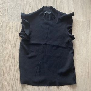 Ann Taylor Black Mock Neck Top